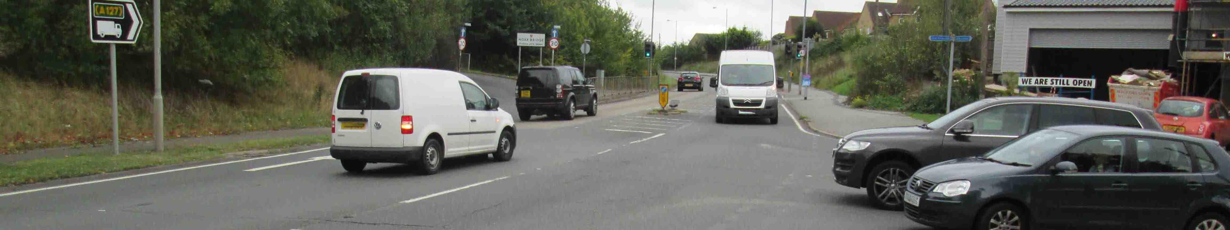 Noak Hill Road / Wash Road (west), Basildon safety scheme Essex